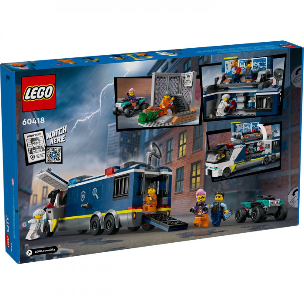 LEGO 60418 City Polis Mobil Suç Laboratuvarı Kamyonu
