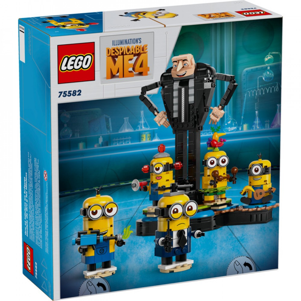 LEGO 75582 Despicable Me 4 Yapım Parçalarından Gru ve Minyonlar