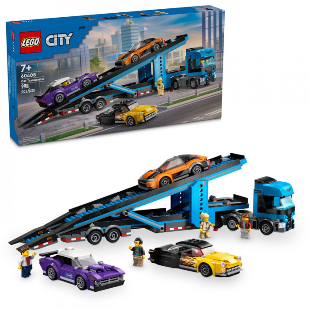 Lego 60408 City Spor Arabalı Araç Taşıma Kamyonu