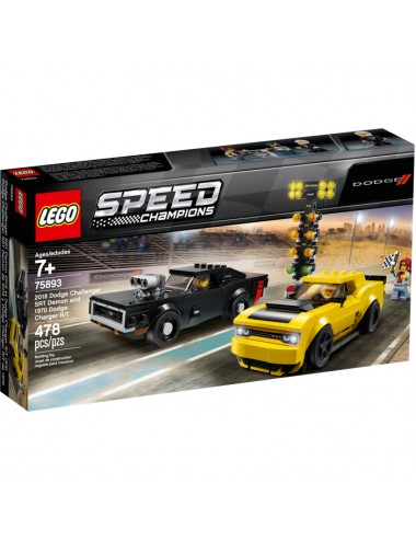 LEGO 75893 Speed Champions 2018 Dodge Challenger SRT Demon ve 1970 Dodge